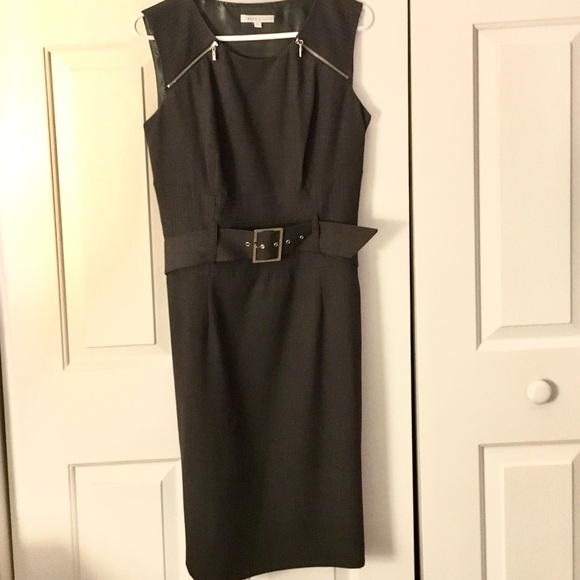 VINTAGE- Sandra Darren Gray Sheath Dress - Picture 1 of 7